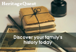 Stack of vintage books tied with string with text discover your family's history today